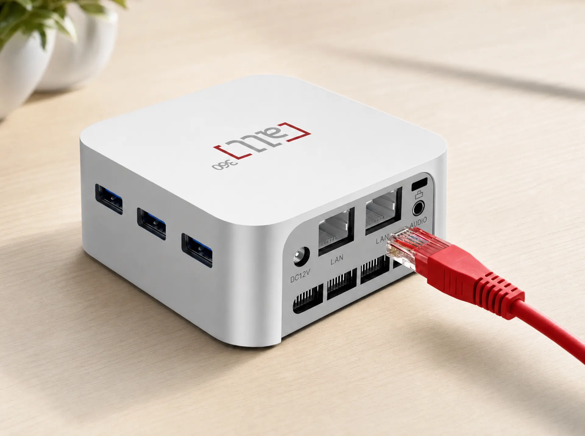 Connect ALL360 to your network via ethernet.
